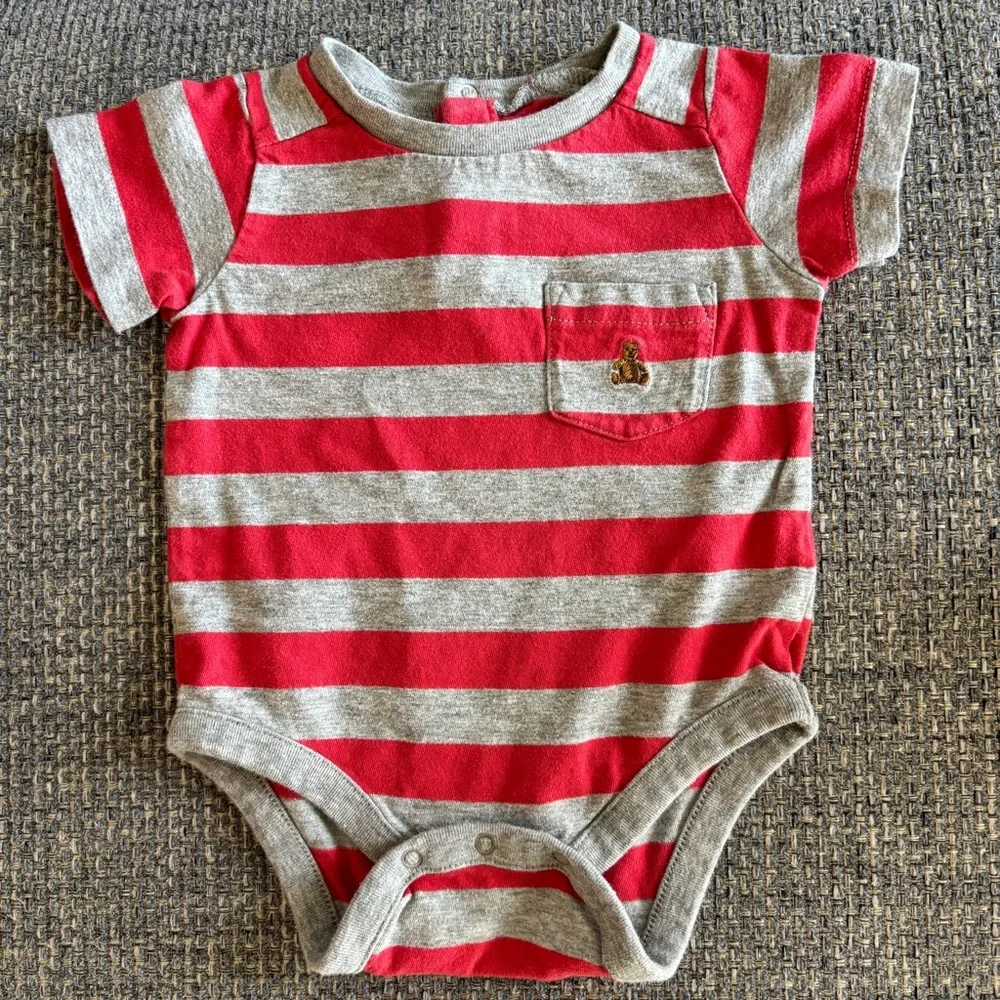 GAP Red and Gray Striped One Piece